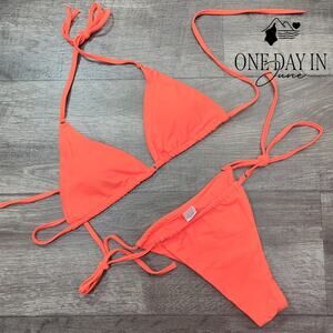 CharmLeaks Triangle Tie Side Bikini Swimsuit Size M